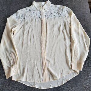 Stella Mccartney !Federica lace detail silk shirt (IT/46)